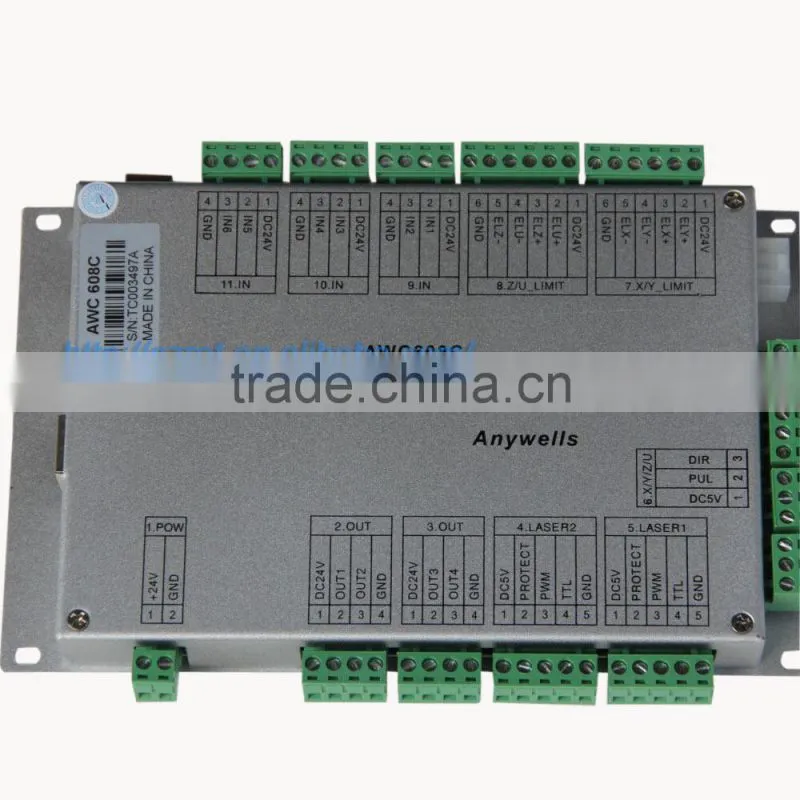 4 axis controller for co2 laser cutting and engraving machine