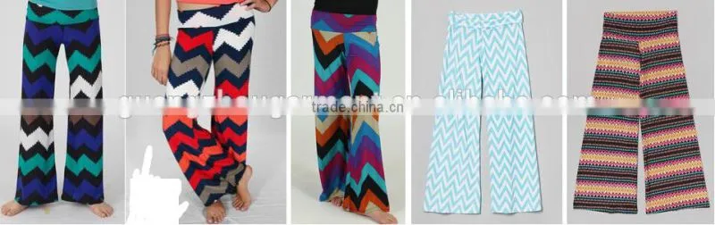 plus size adult/child wide legs yoga long pants, wholesale kids palazzo pants , unique print palazzo pants
