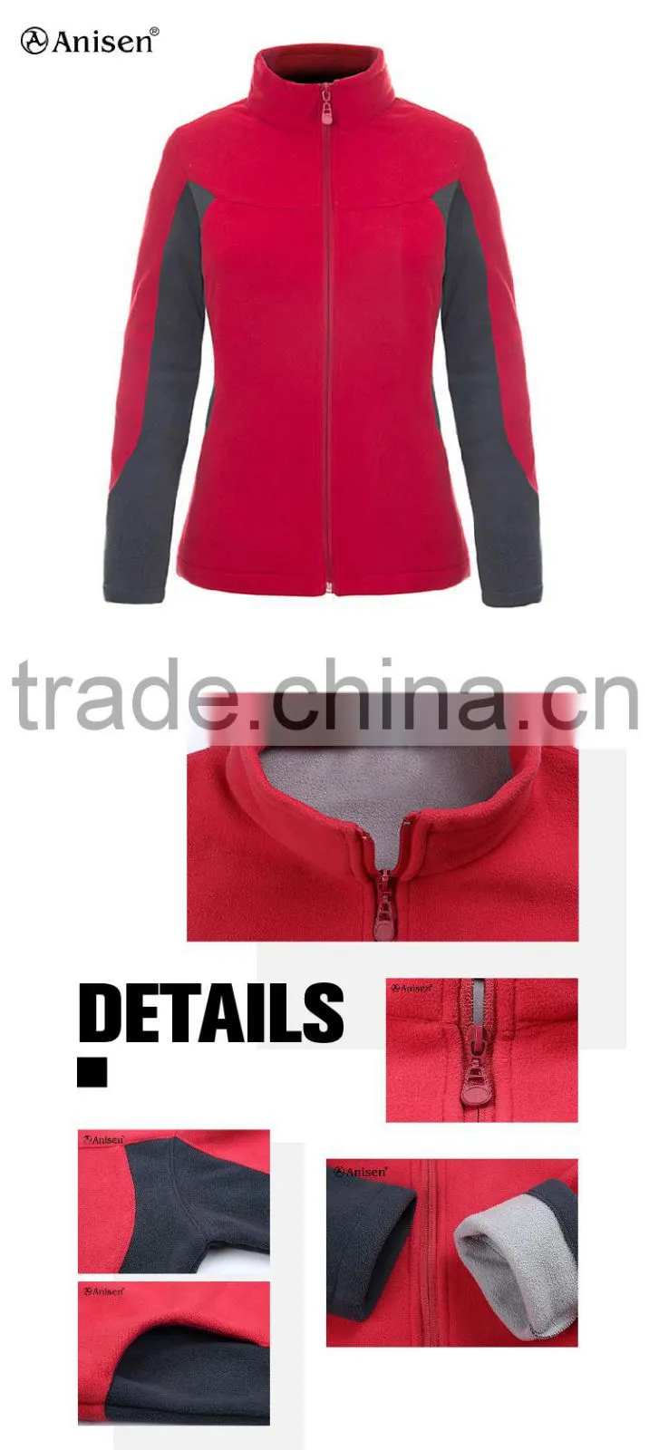 China factory custom logo women fleece custom jacket