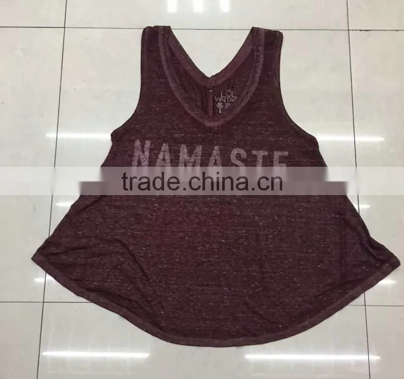 Clearance sale women cotton fitness workout tank top