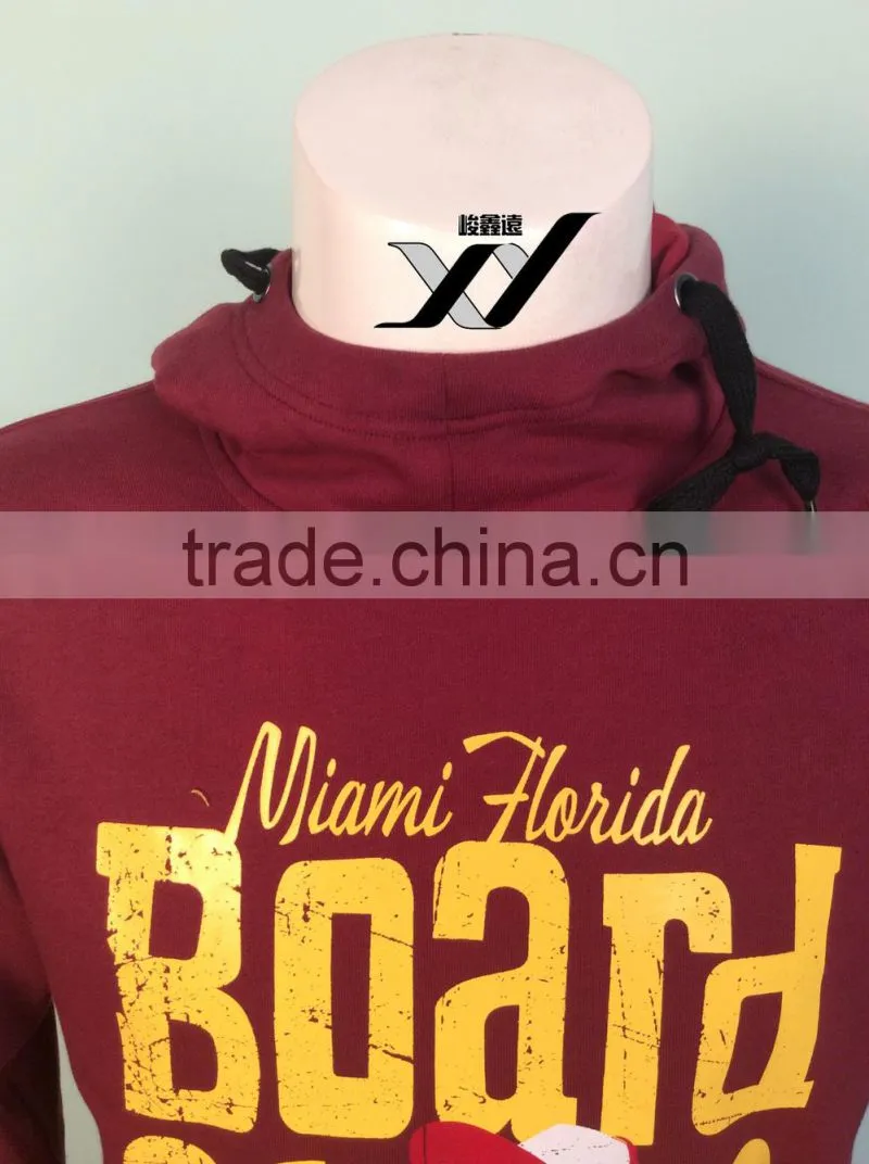board shop fashion red men high neck hoodie