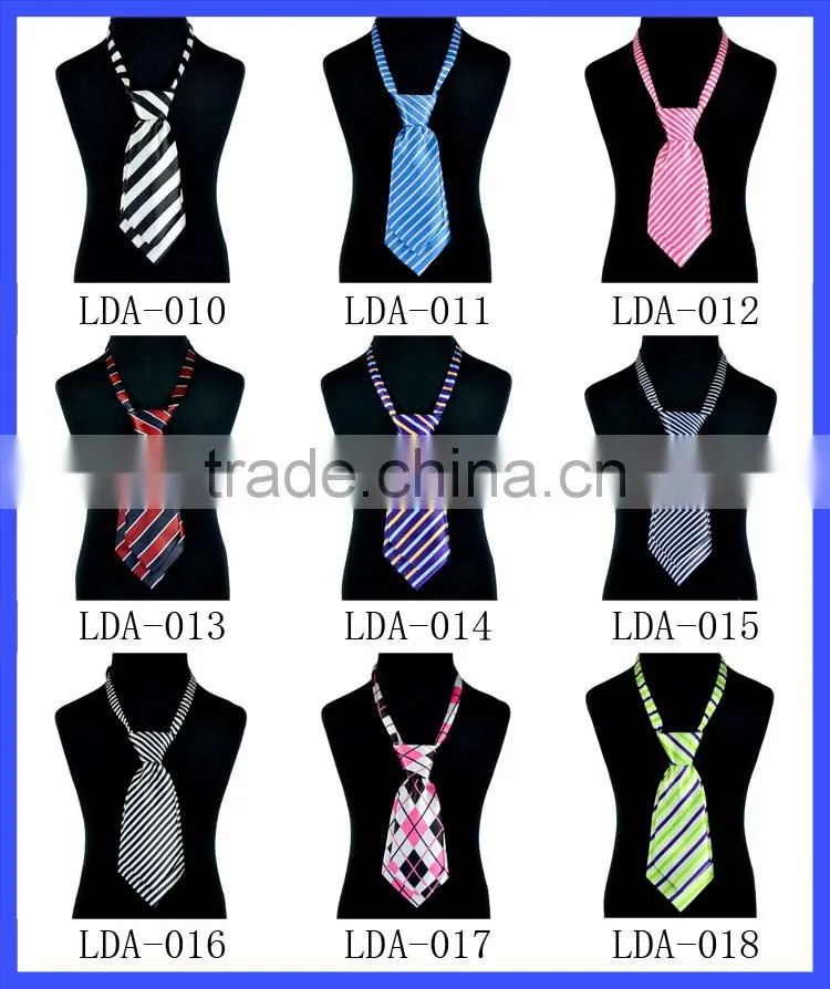 Wholesale Polyester Necktie Top Quality Baby Boys Tie Soft Fabric Adjustable Stripe Baby Necktie