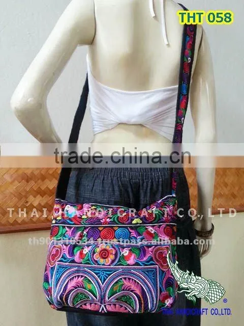 Thai Embroidered HMONG Hill Tribe Shoulder Bag Cross Body Bag