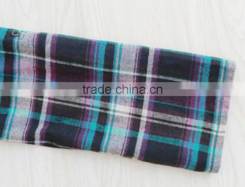 2014 plaid casual shirt men's dress shirt
