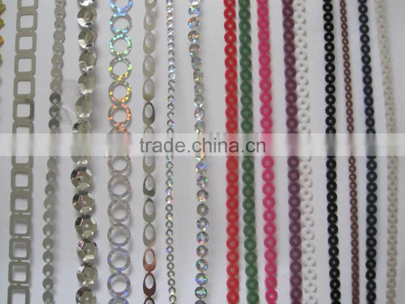 PET Sequins chain pet sequins spangle roll disk reel sequins