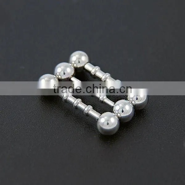 Wholesale New Hot Charm 14G 316L Surgical Stainless Steel industrial long with three salient points barbell tongue piercing