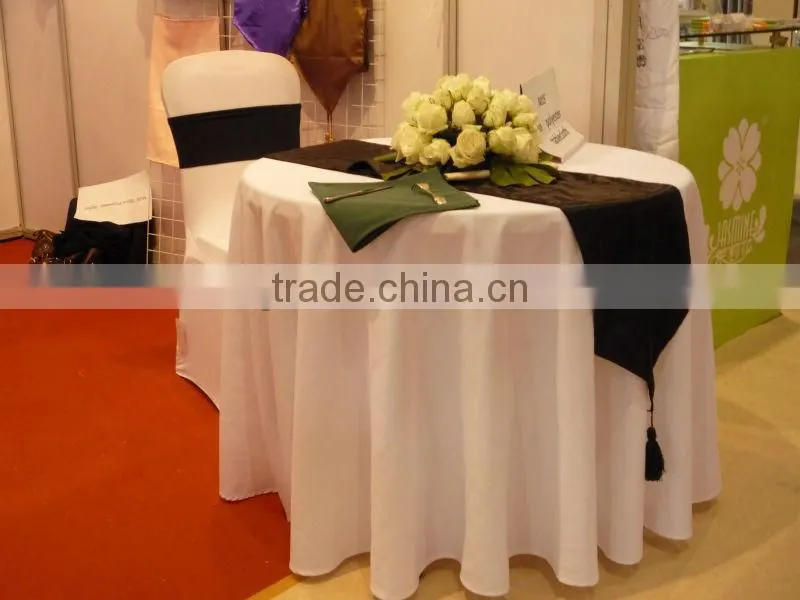 100%MJS Spun polyester tablecloth spun polyester restaurant table linens and 100% spun polyester napkins