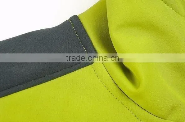 Velcro Cuffs Windproof, waterproof & breathable man yellow tactical softshell jacket