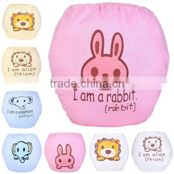 lovely lion pattern and wried printed soft training pants baby cloth diaper