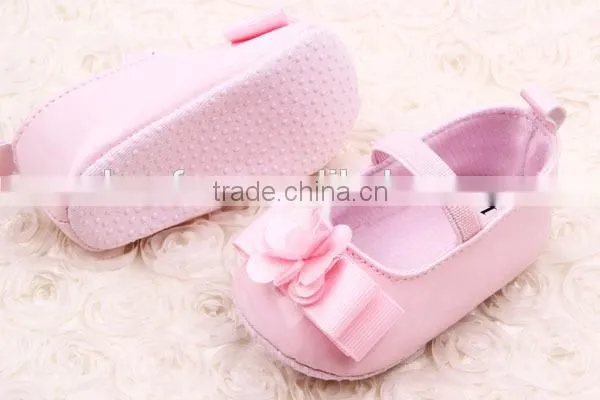 New Sweet Anti-slip Flat Flower Princess First Walkers PU Baby Newborn Shoes