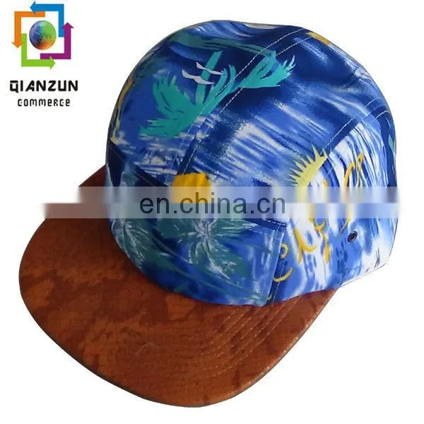 Custom made floral 5 panel drop shipping snapback caps