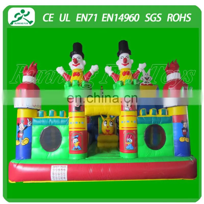 New design clown inflatable fun city for outdoor games