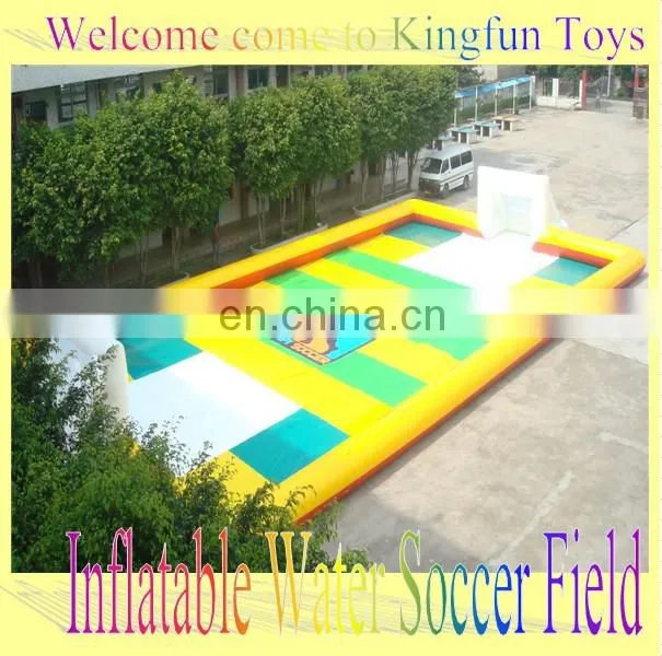 Inflatable Soap Soccer Field/ Water Football Field with fence