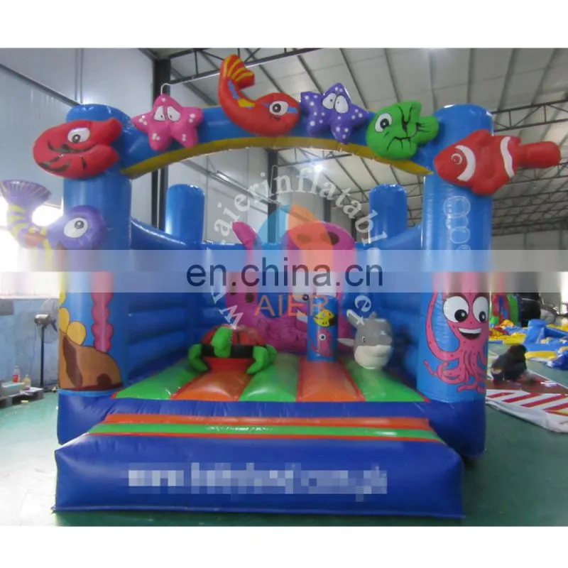 Outdoor kid sea world inflatable castle.