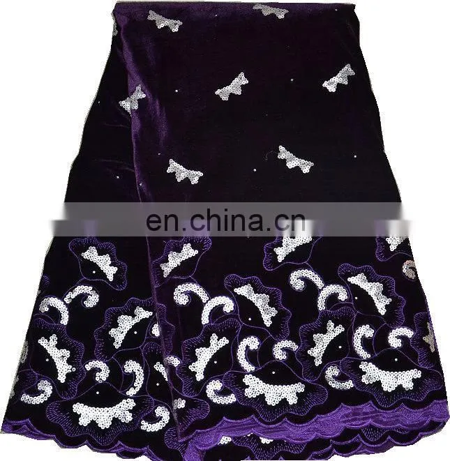 new arrival beautiful embroidery african george fabric(PVG14001) george lace with sequins