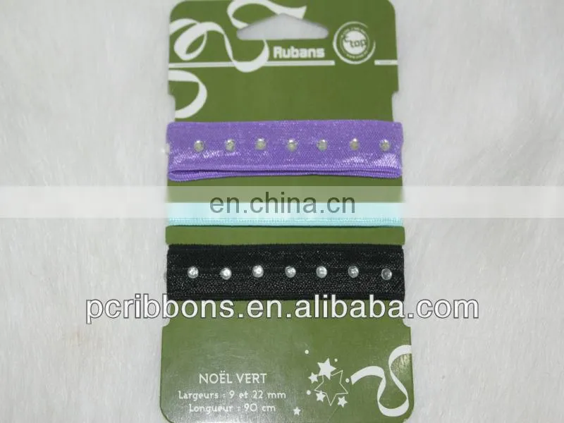 Foe ribbon with rhinestone