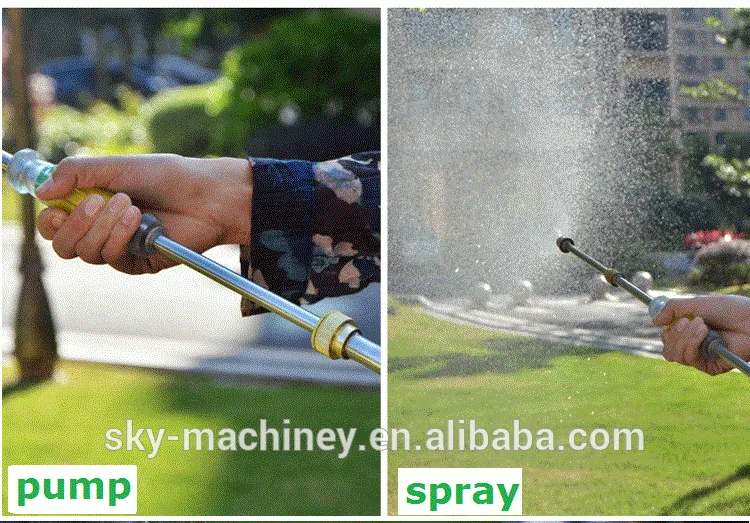 stainless steel hand pump water gun sprayer high pressure for agriculture