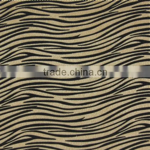 snake printed flocking fabric for upholstery