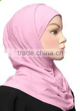 A446 Clearance Maroon SOLID COLOR TWO PIECES COTTON ISLAM HEADWEAR,MUSLIM HIJAB
