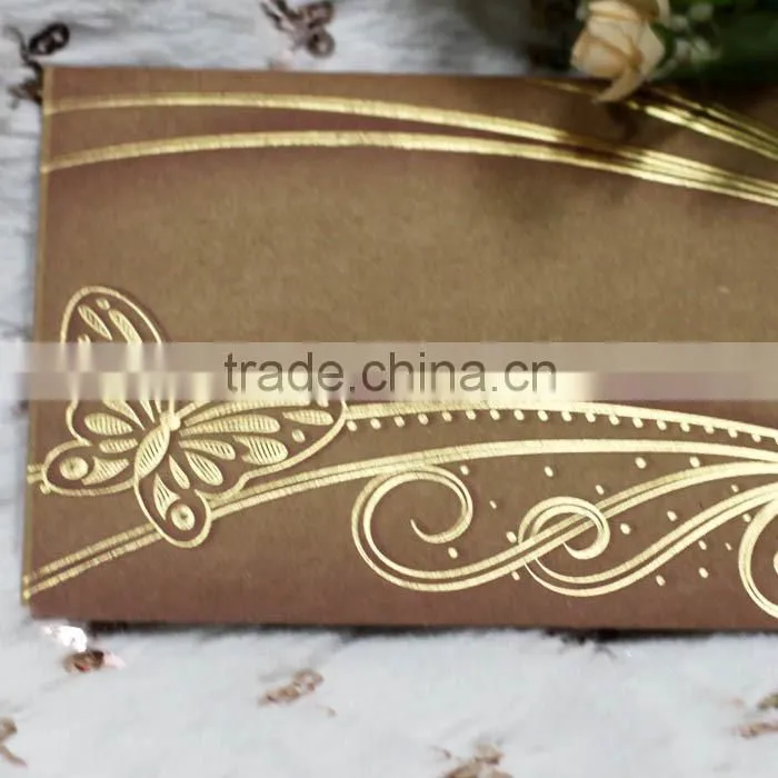 2016 Newest Hot Sales Arabian Make Butterfly Wedding Invitations