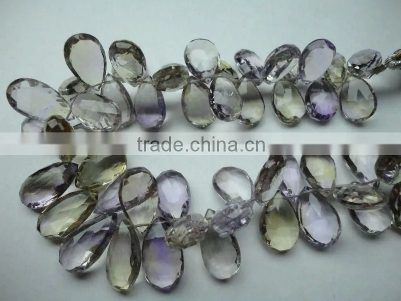 cats eye Briolette Beads drops Strand