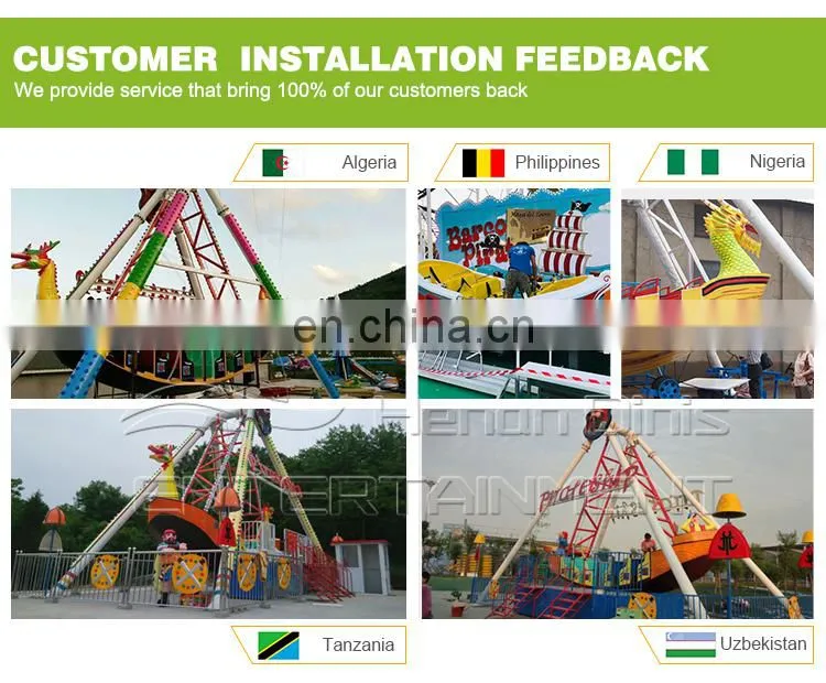 Entertainment fairground pirate ship rides thrilling outdoor games amusement park for sale