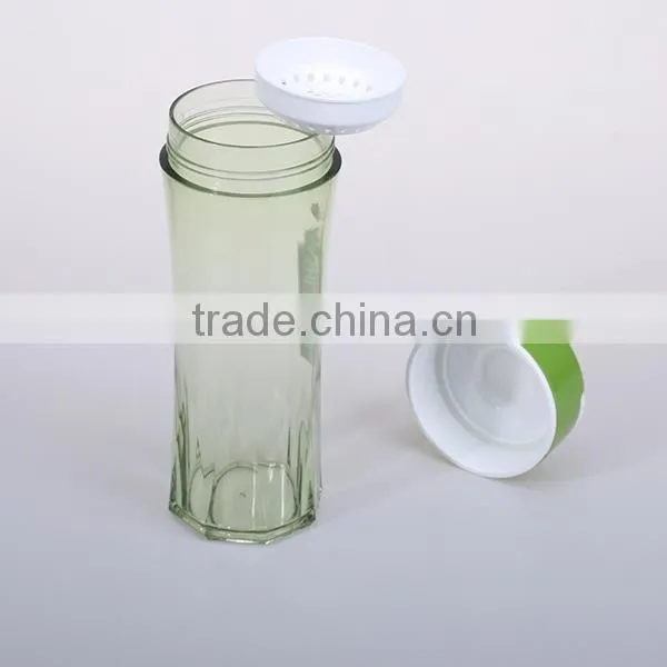0.45L green plastic sport water bottle for students