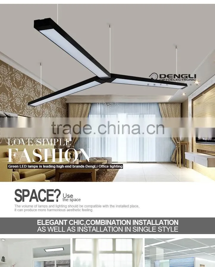 90x1200mm free stitching hanging led linear pendant light for dinning room living room
