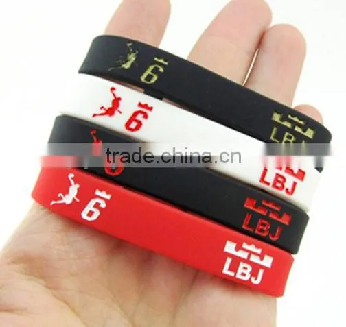 High quality Logo Design Silicone Bracelet Wirst Band