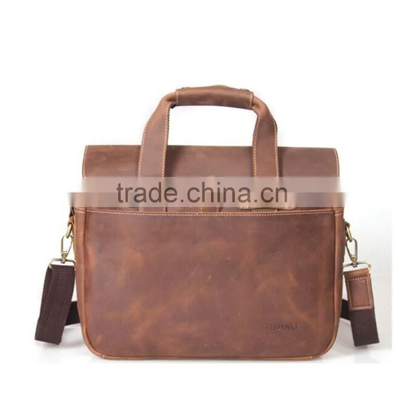 crazy horse leather messenger bag leather