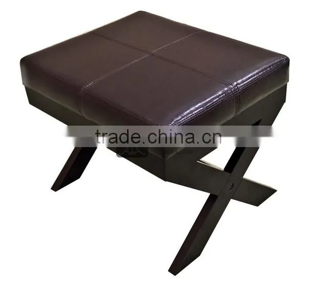 OT-059 High Quality Leather X Legs Dressing Desk Stool