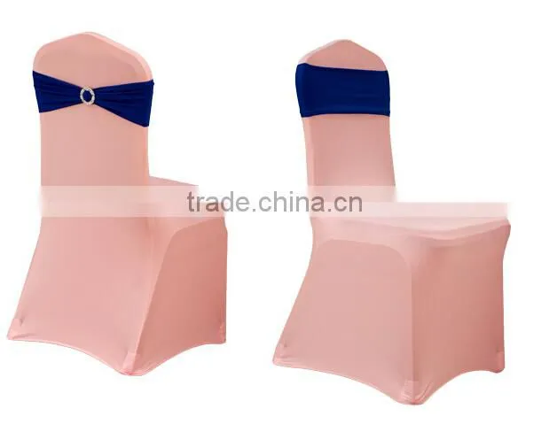 cheap black spandex chair cover with chair band and buckle