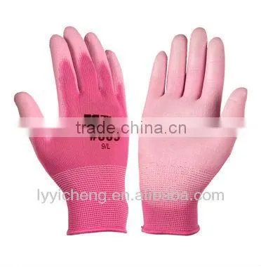 good quality PU working glove with various corlor