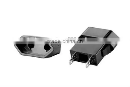 Electrical mini flat 2 pin power switch socket outlet plug