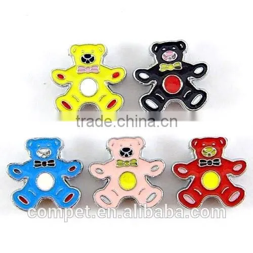 Different Colored Cartoon Enamel Slide Charm 8mm inner Width Wholesale