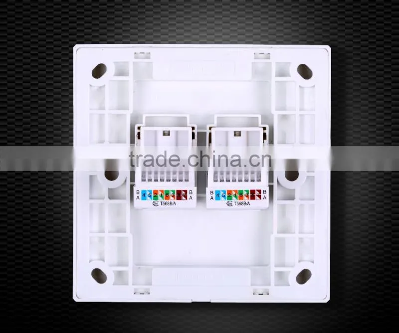 Promote computer accessories double 2 gang computer socekt , computer socket duplex