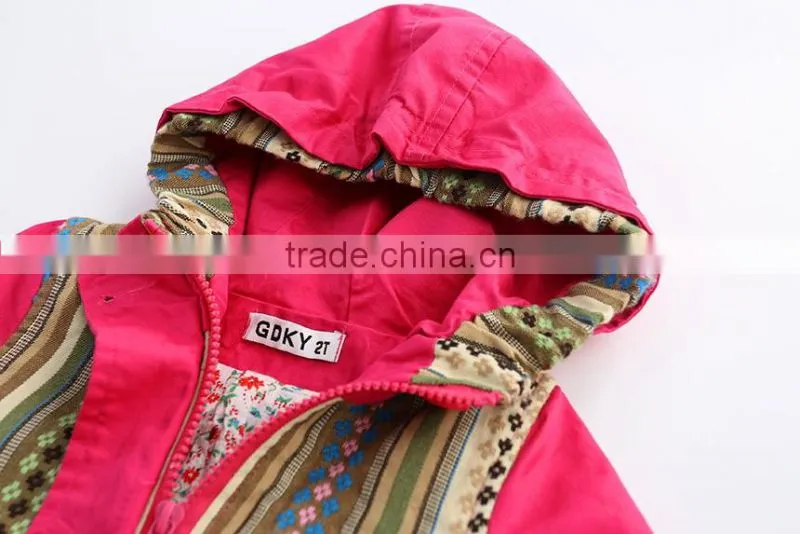2016 autumn & winter kids coat long frocks children boutique clothes winter jacket girls overcoat