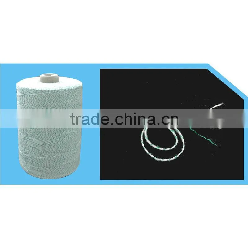 100% polyester spun bag closing/sewing thread mixed right/blue/green A3