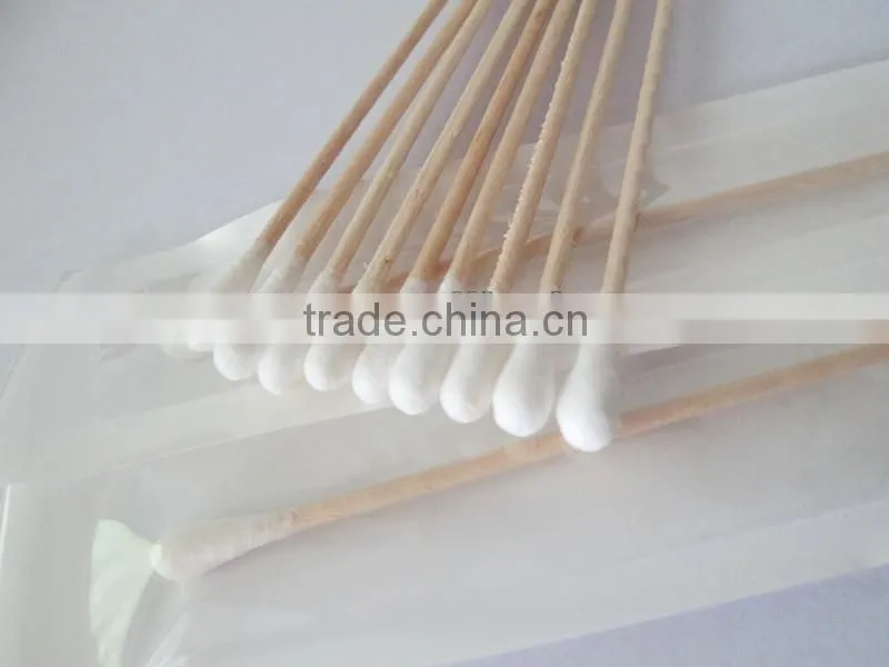 medical cotton swab stick 6"