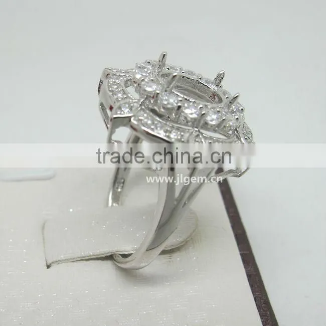 Fashion Party Ring 925 Sterling Silver Fire Opal Ring
