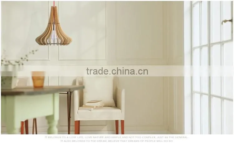 2016 New home decoration wood pendant light JK-8005B-16 LED pendant Light