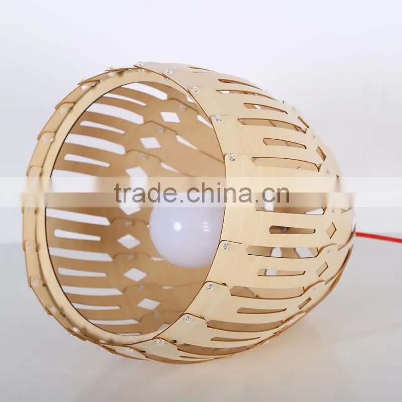 LED pendant light JK-8005B-34 New modern designer wood led pendant light for restaurant