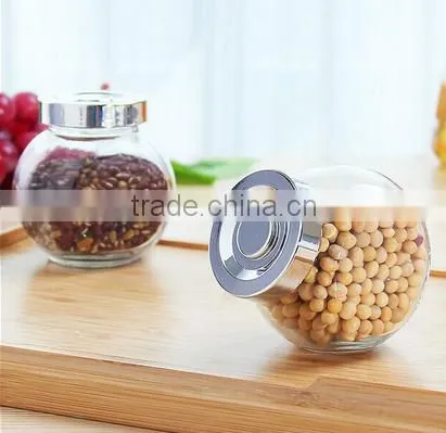 Cheap price sauce seasoning bottle of storage tank bottle glass jar and joyful small jam jar sugar pot