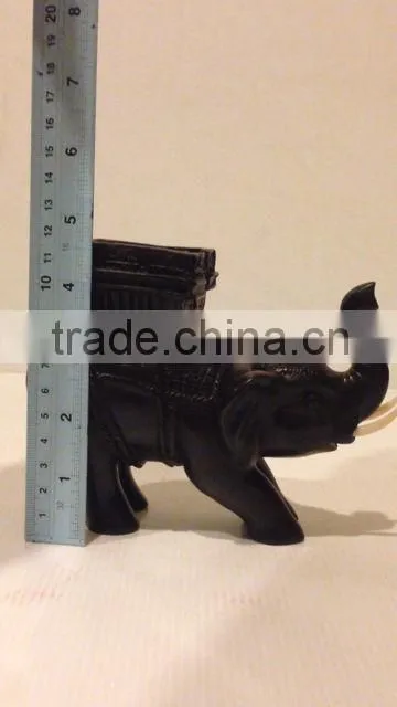 Thai elephant resin with light holder and tusk
