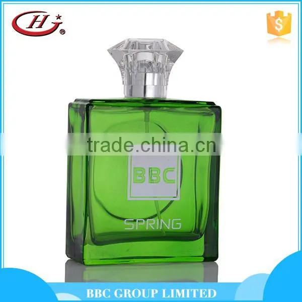 BBC Middle East Series - ME004 OEM brand square green glass bottles natural custom perfume