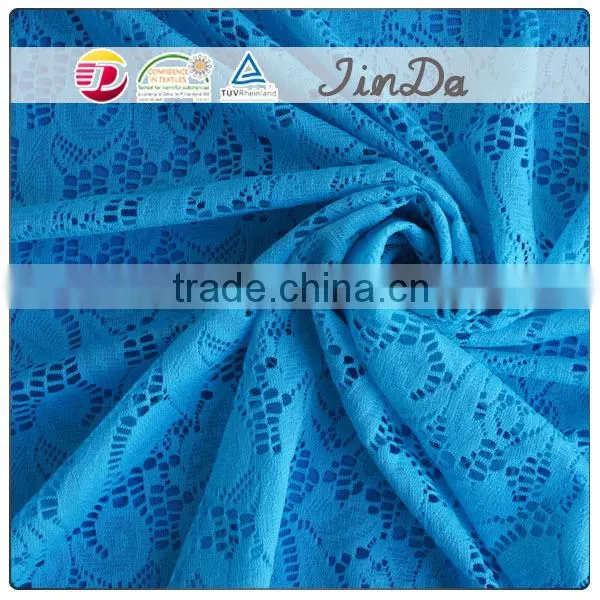 Various styles blue voile lace fabric for world market