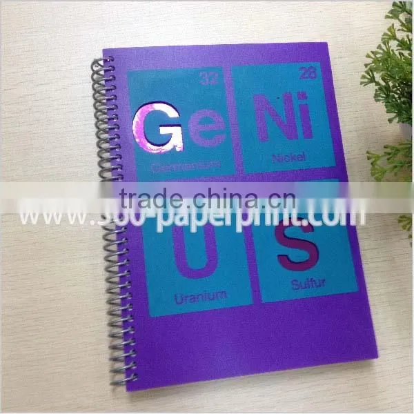hot new pp cover spiral notebook,square lined agenda notebook