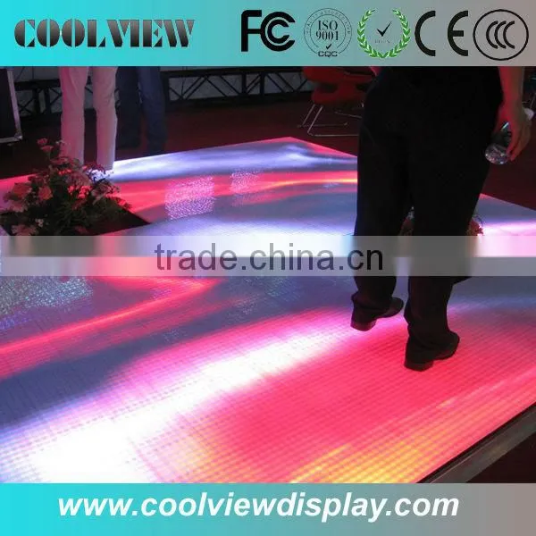 P25 led acrylic dance floor 1000 mm size flight case package