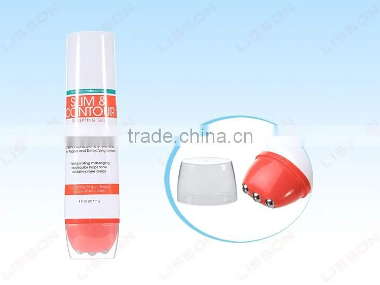 120ml-300ml Stainless Massage Ball/Roller Chest Cream Oval PE Tube