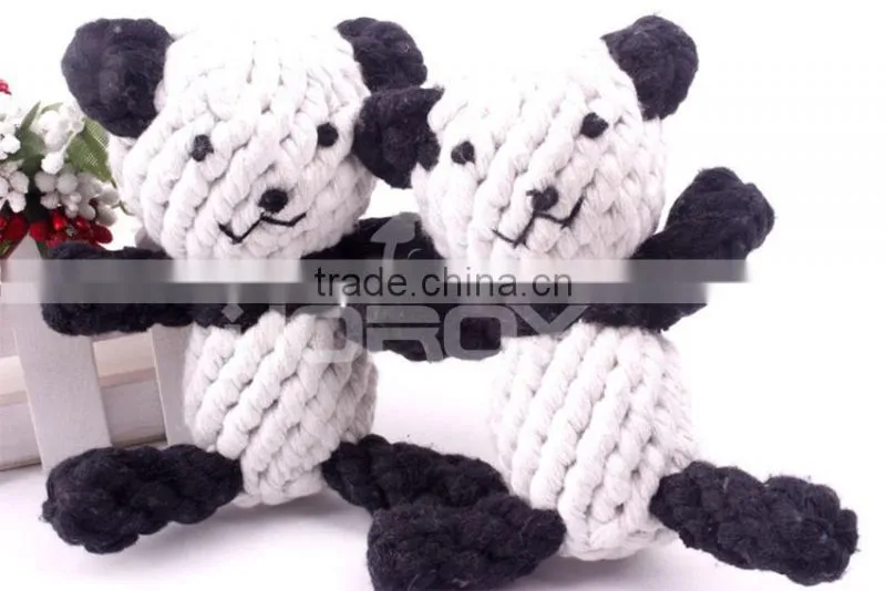 baby panda animal shape cotton rope pet toys